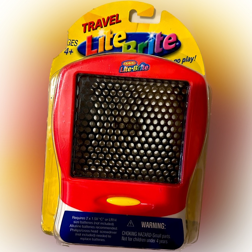 2003 Travel Lite Brite by Hasbro Toy Game Car Plane Creative Light Picture Color